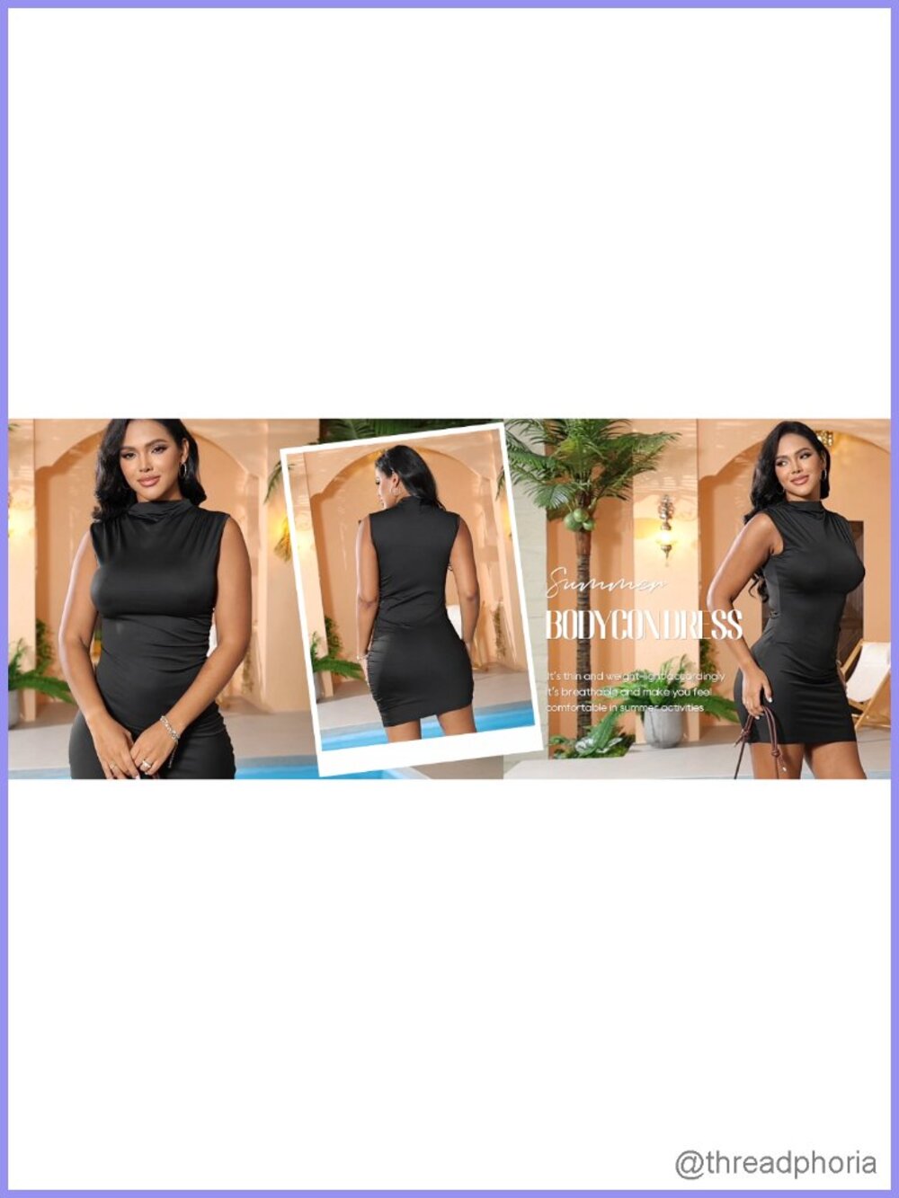 Women Ruched Bodycon Mini Dress Sleeveless Party Club Night Out - Picture 5 of 5